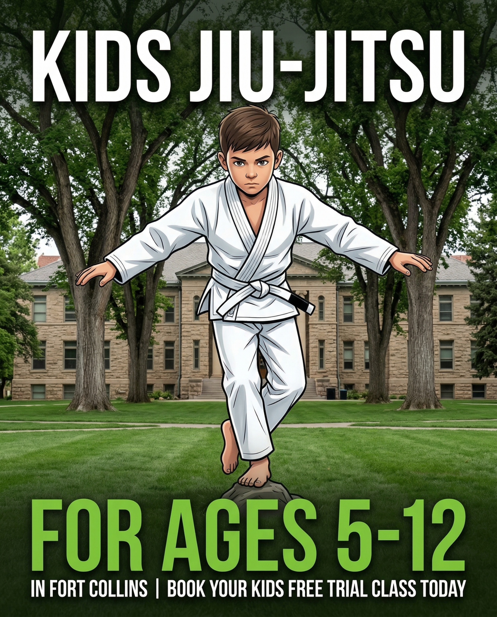 Total Ryu Martial Arts Facebook ad: Free Kids Martial Arts Class in Fort Collins