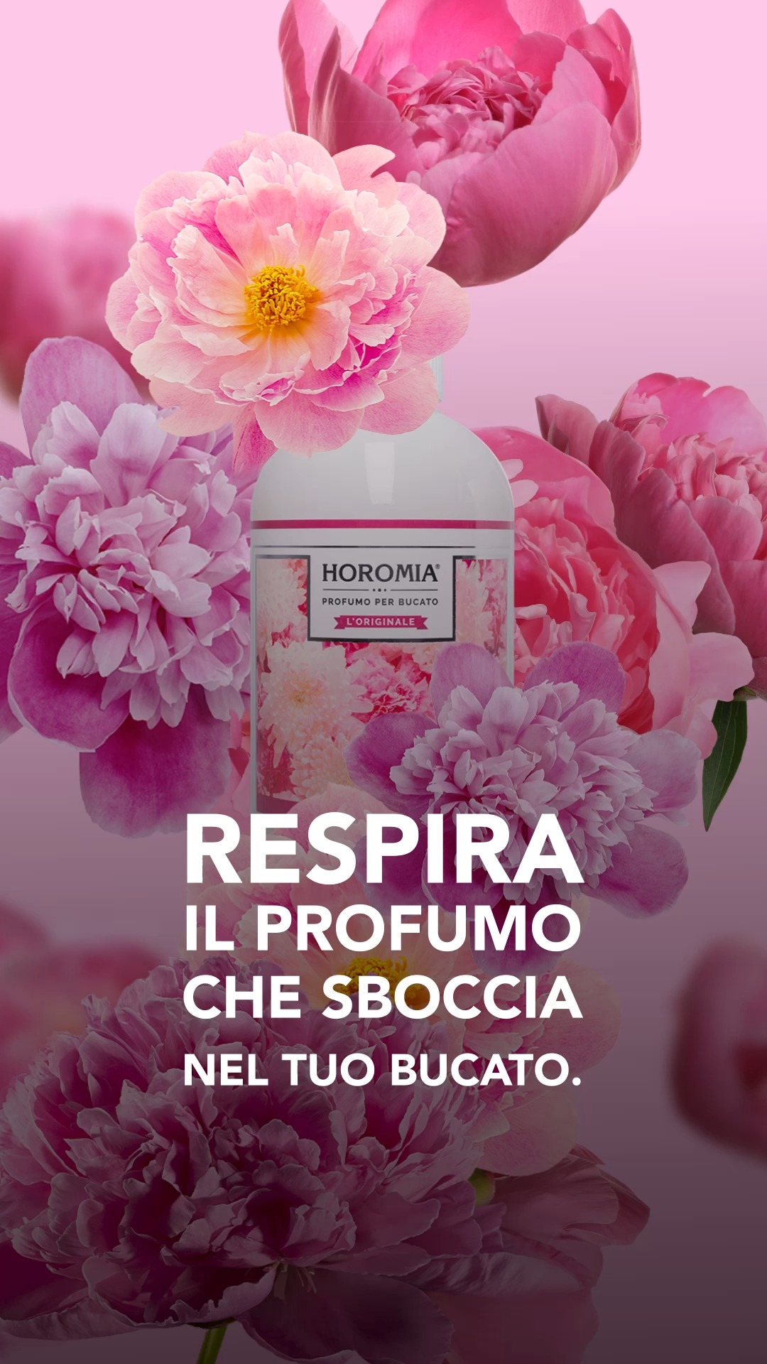 Essenze profuma bucato Horomia Facebook ad: Una carezza floreale per i tuoi capi.