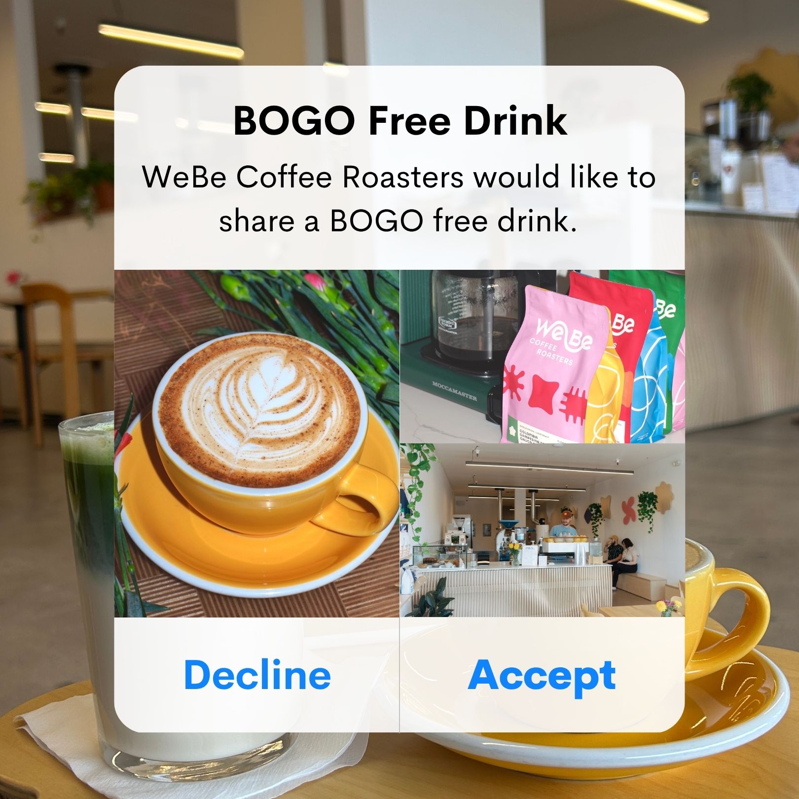 WeBe Coffee Roasters Facebook ad