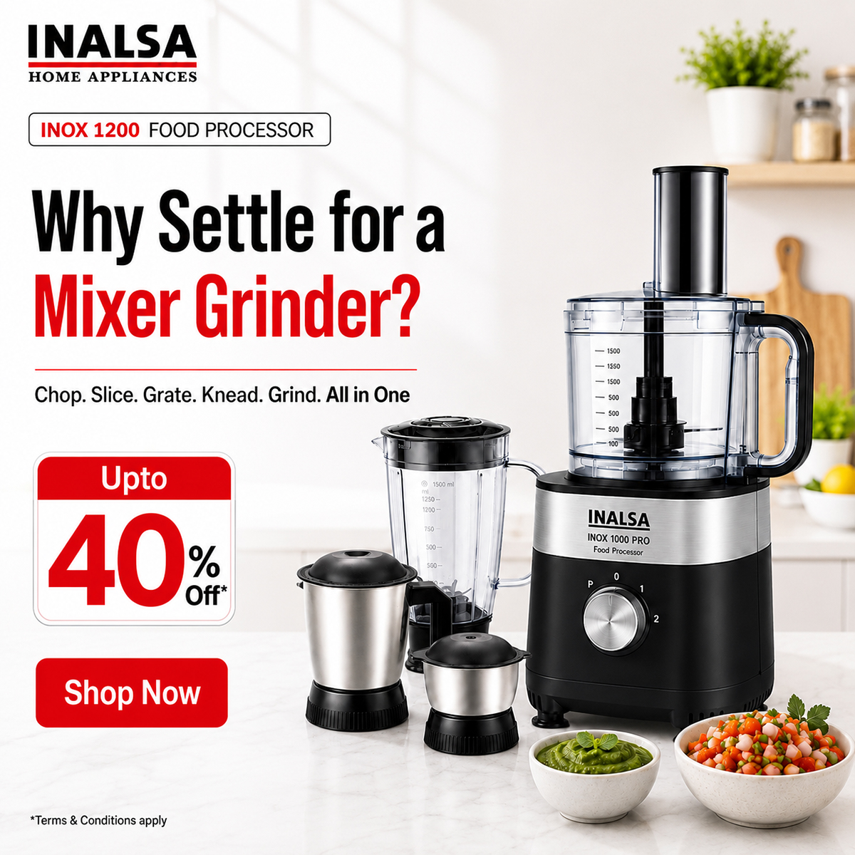 Inalsa Home Appliances Facebook ad: Daily Prep, Done Faster