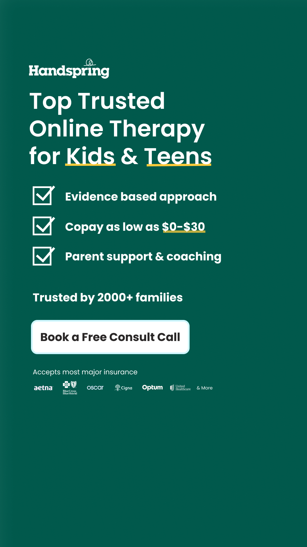 Handspring Health - Therapy for Children and Youth Facebook ad