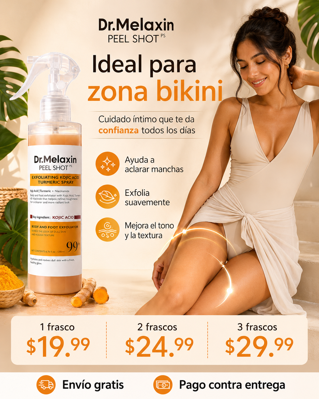 Tiendón Facebook ad: Aclara y cuida las zonas que más se notan