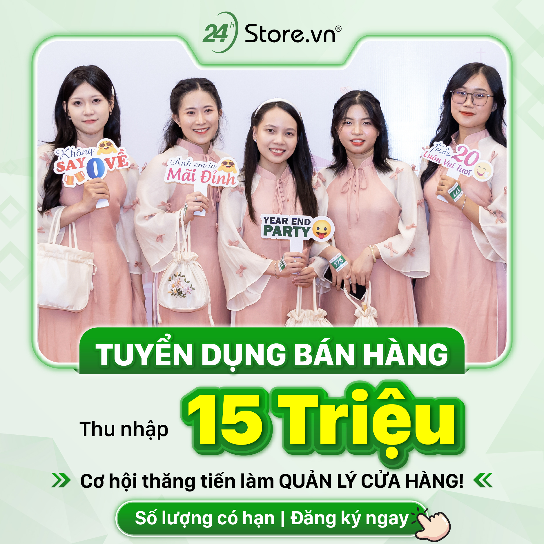 Tuyển dụng 24hstore.vn Facebook ad: Tuyển dụng NHÂN VIÊN BÁN HÀNG