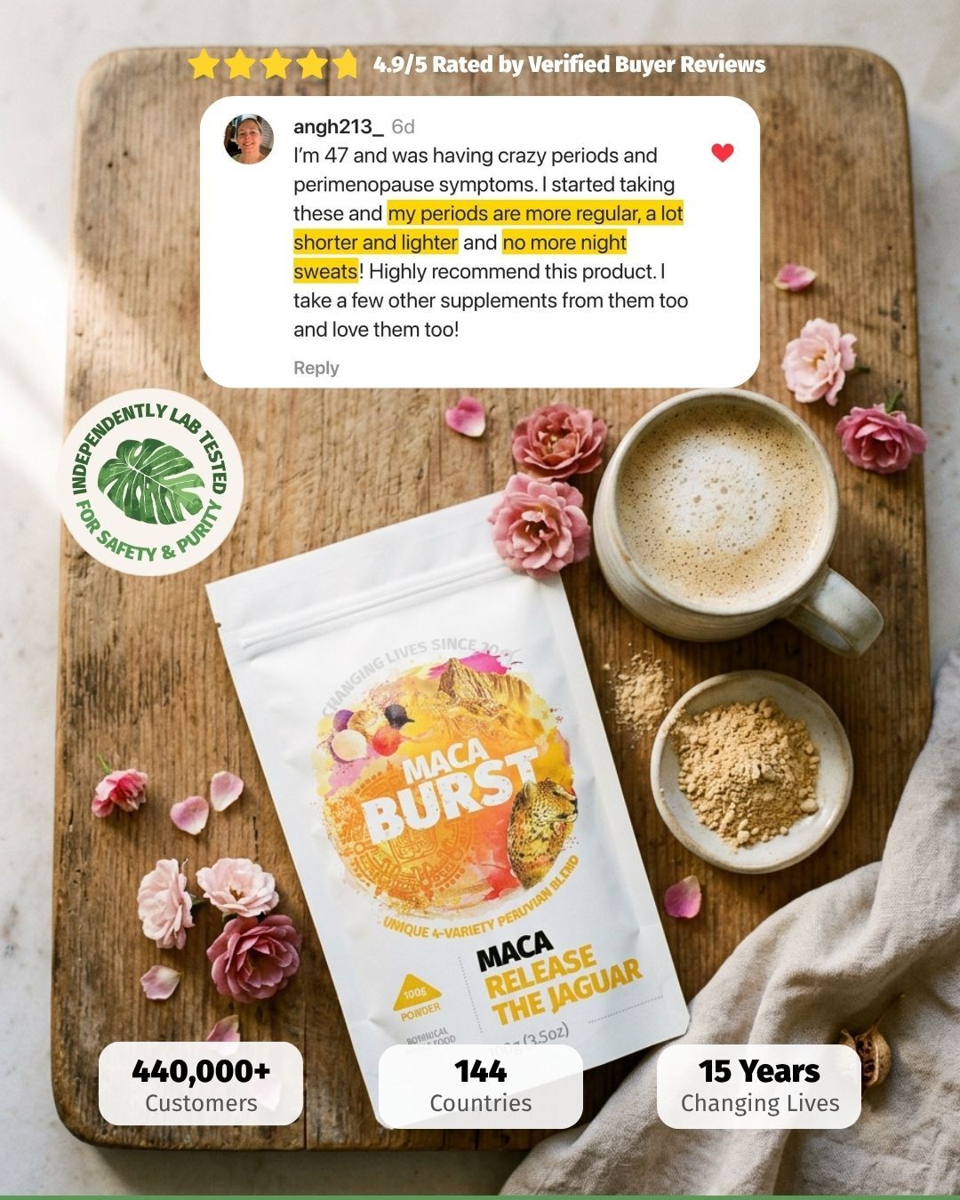 Organic Burst Facebook ad