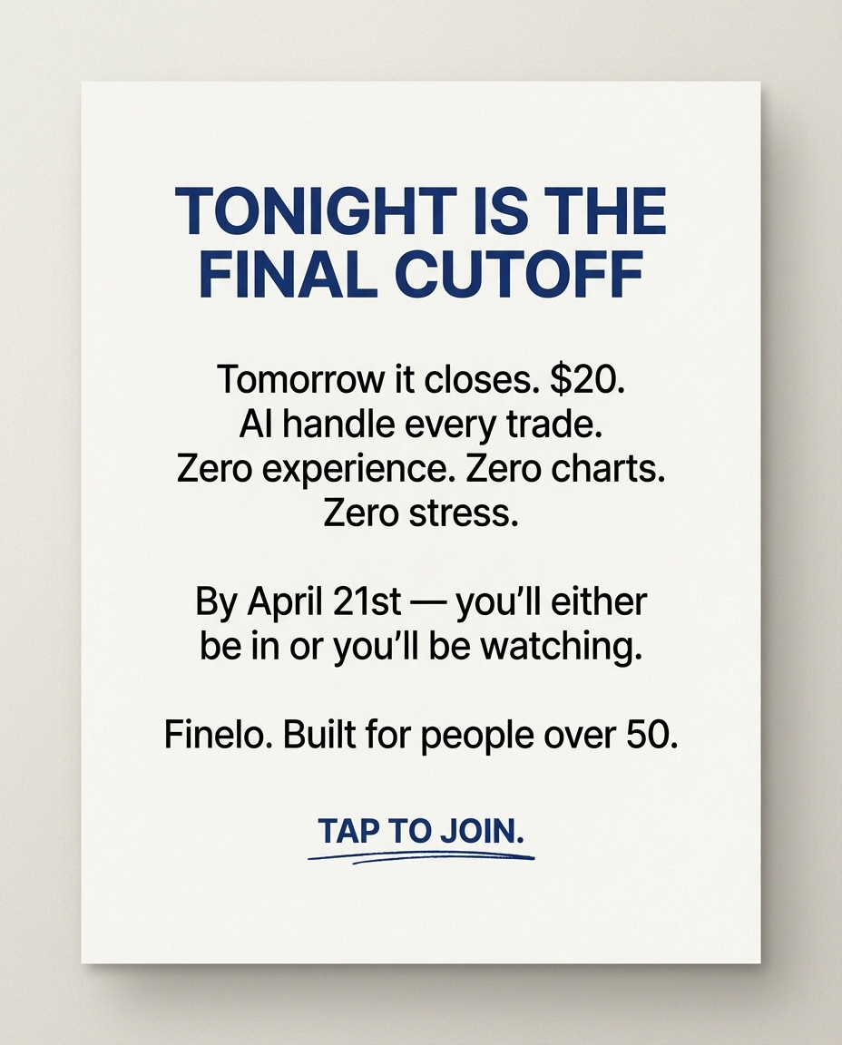 Finelo AI Facebook ad: Start Now!