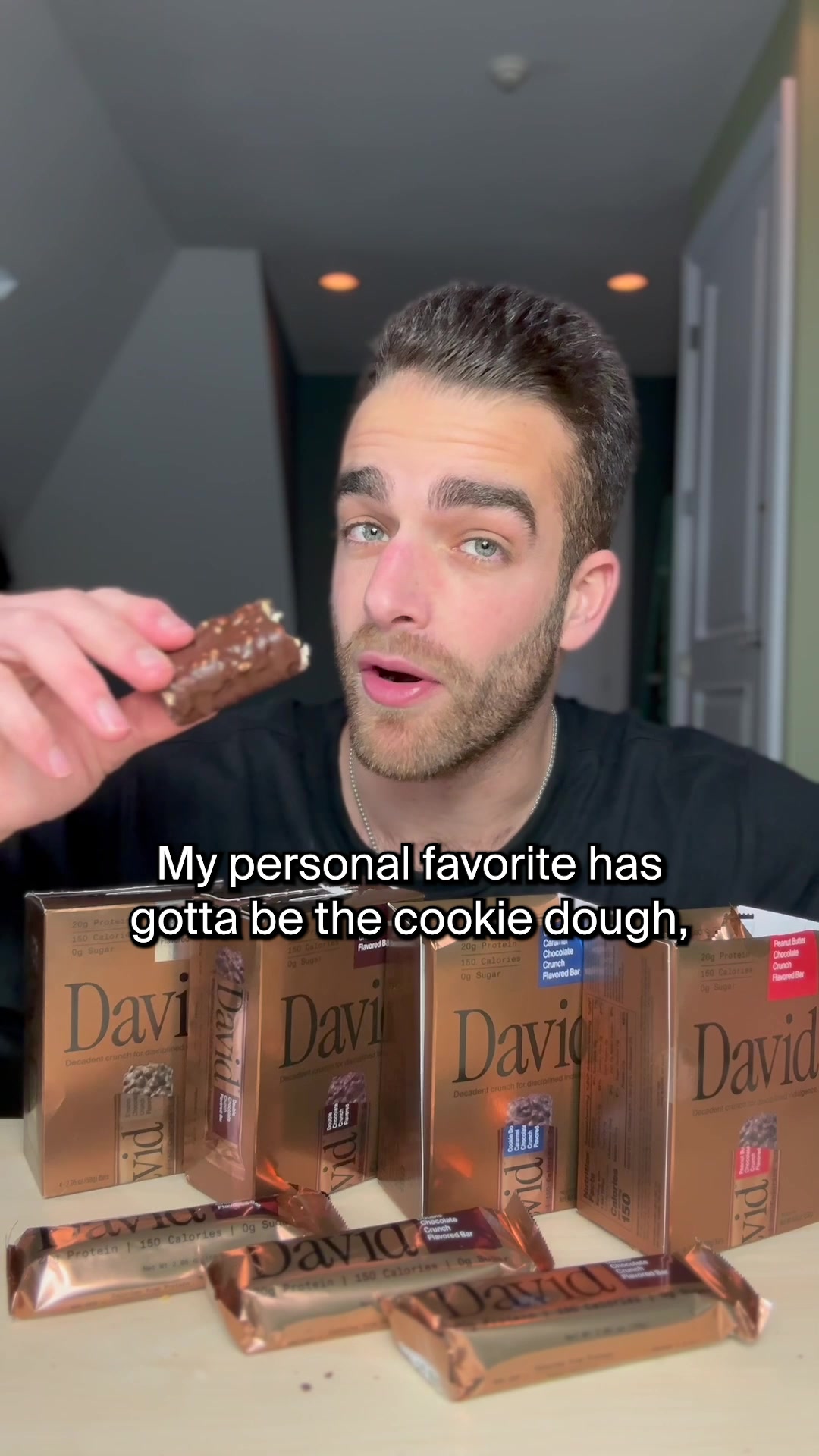 David Protein Facebook ad: 20g Protein. 150 Calories. 0g Sugar.