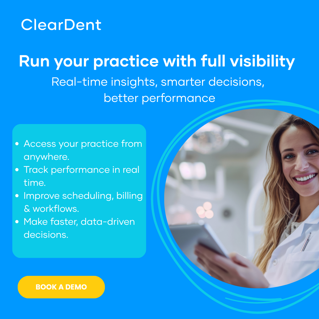ClearDent Dental Software Facebook ad from May 7, 2026