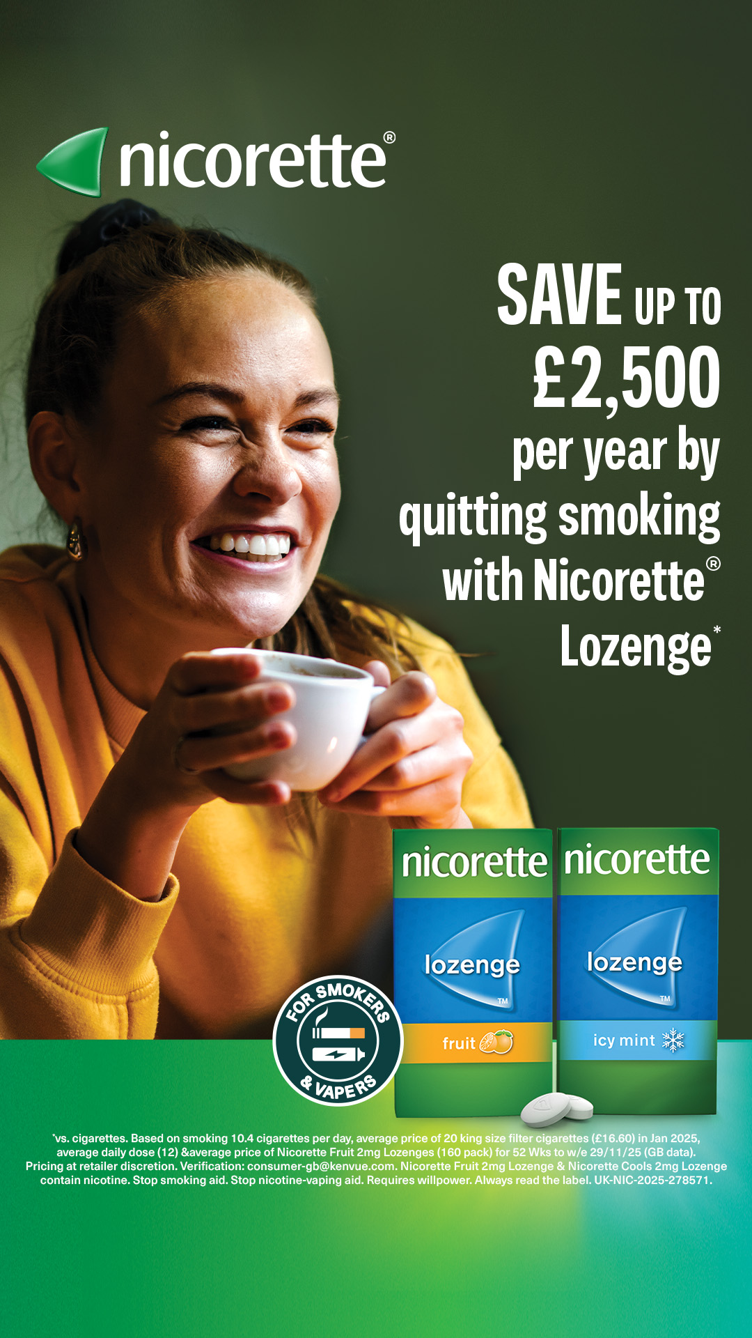 Nicorette Facebook ad from May 6, 2026