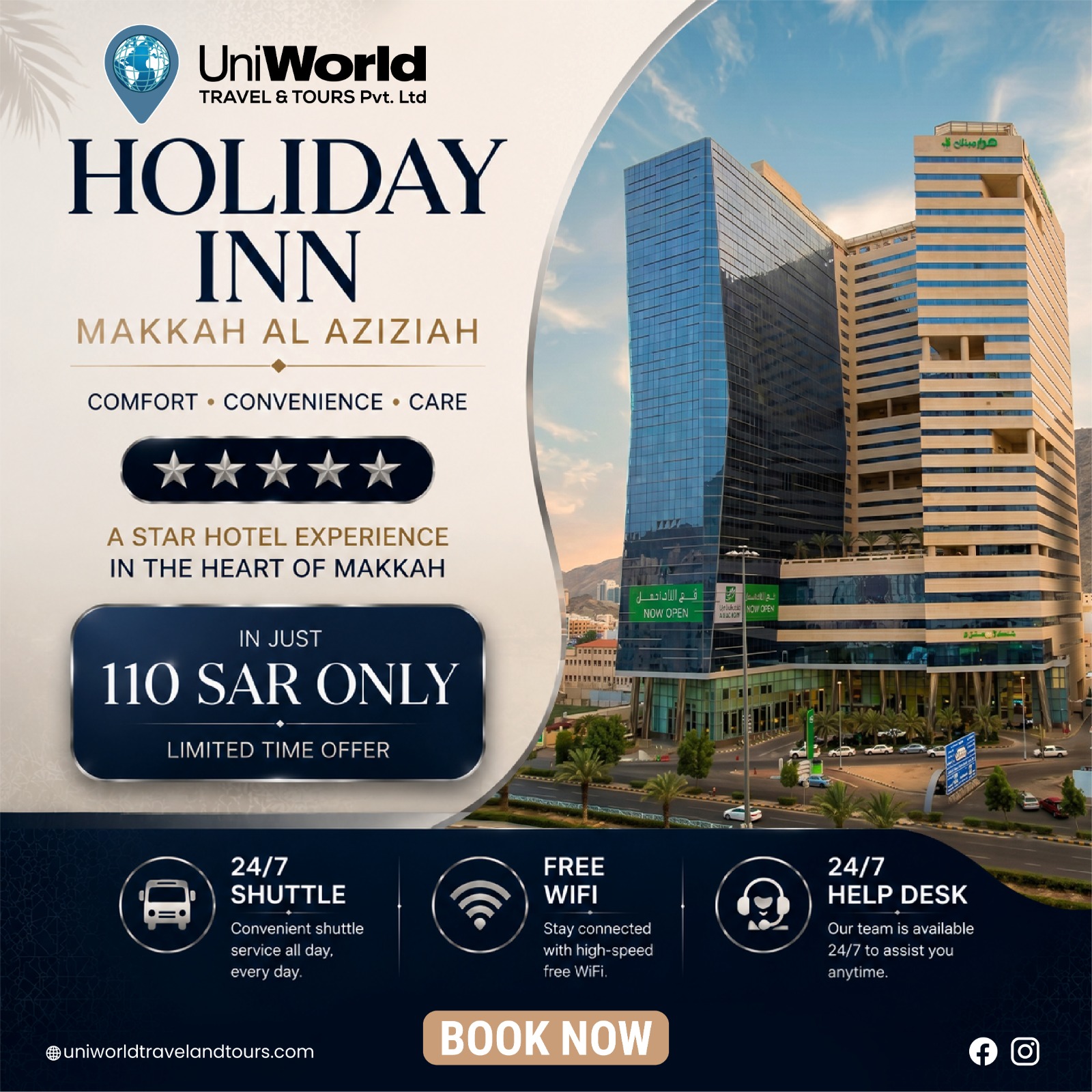 Uniworld Travel & Tours Facebook ad: Hurry up! Special Rates - Limited Slots