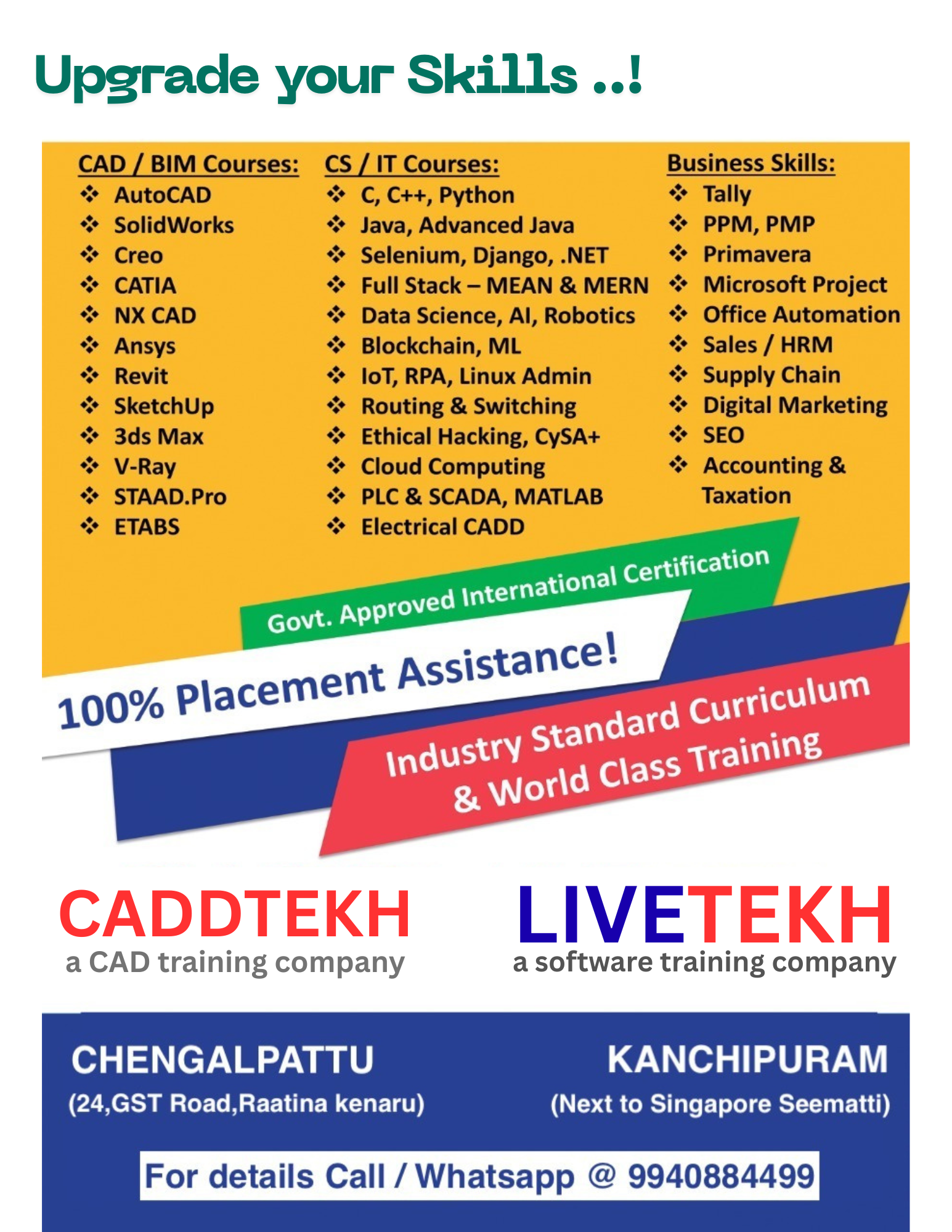 CADDTEKH-Kanchipuram Facebook ad: CAD Training Centre