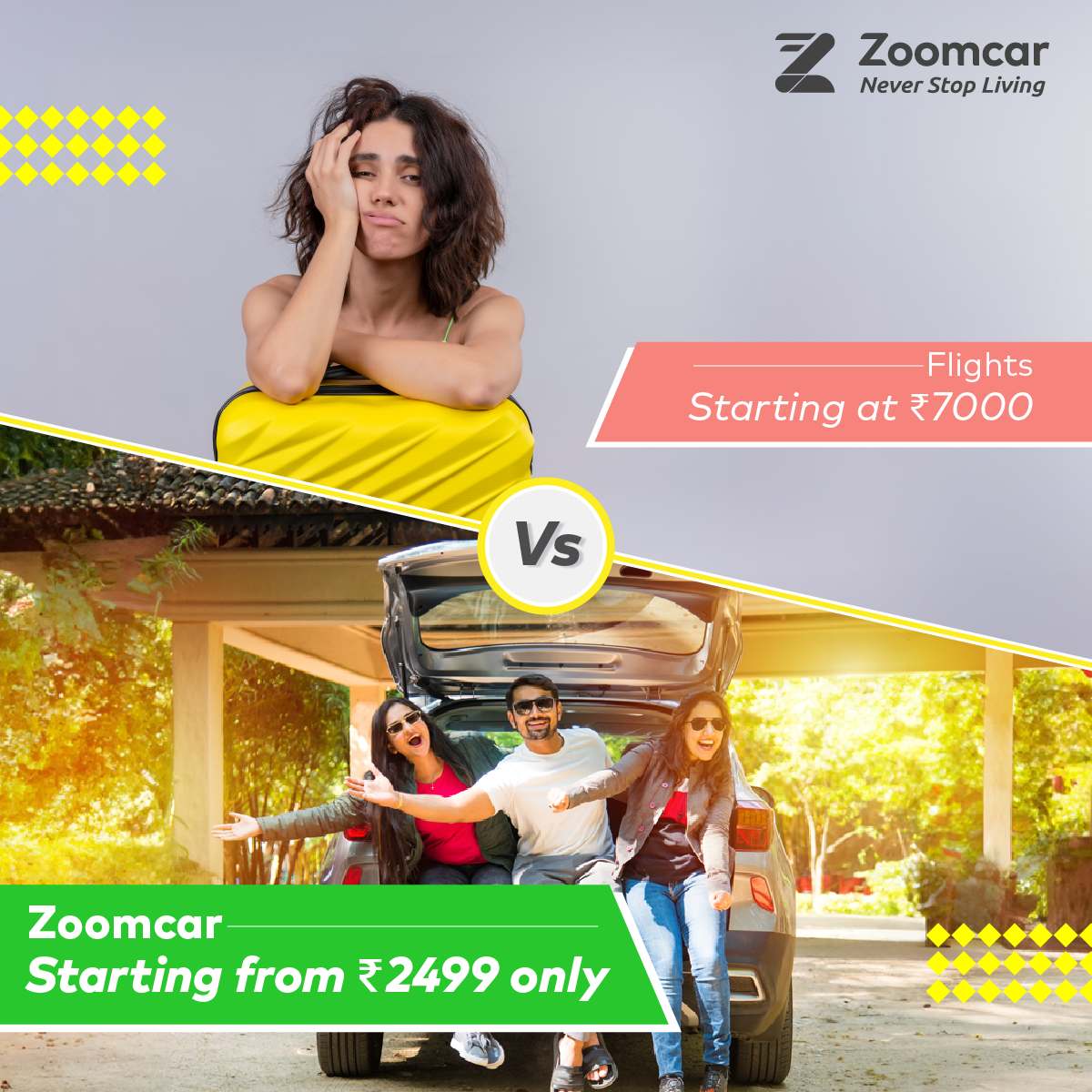 Zoomcar Facebook ad
