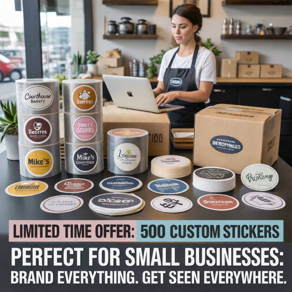 Easy Stickers Facebook ad: Small Business Marketing That Lasts