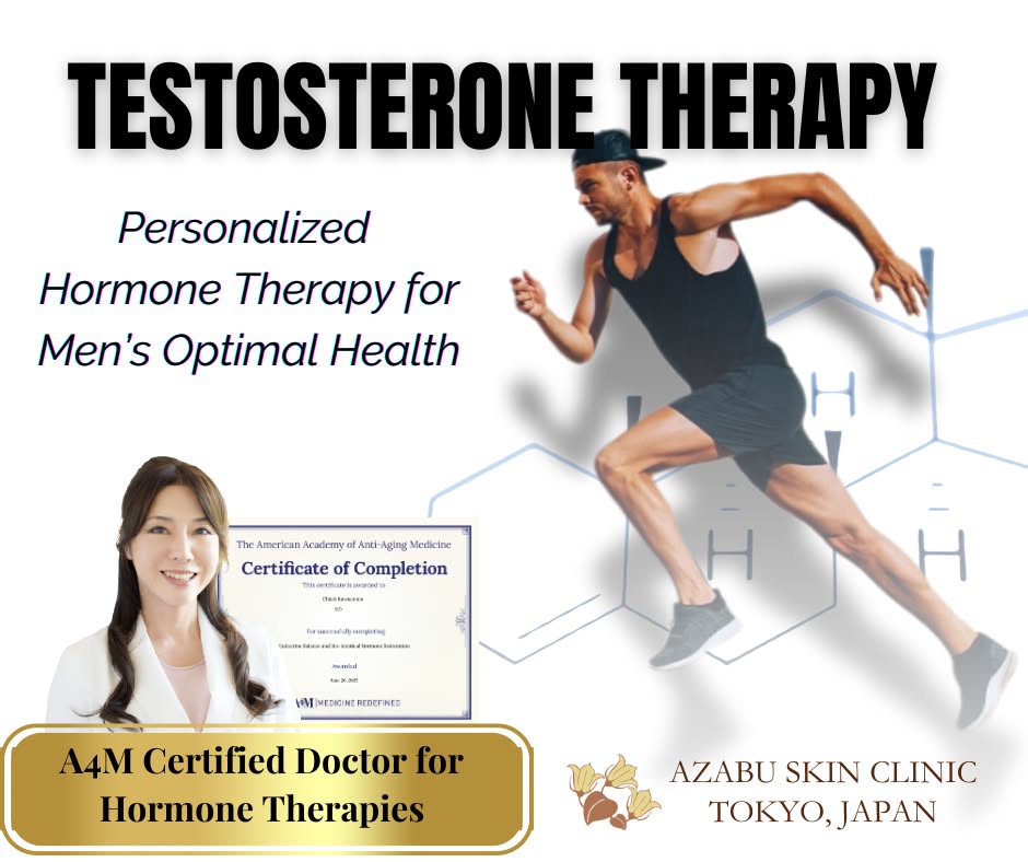 麻布皮フ科クリニック Azabu Skin Clinic 5F and 6F Facebook ad: TESTOSTERONE THERAPY