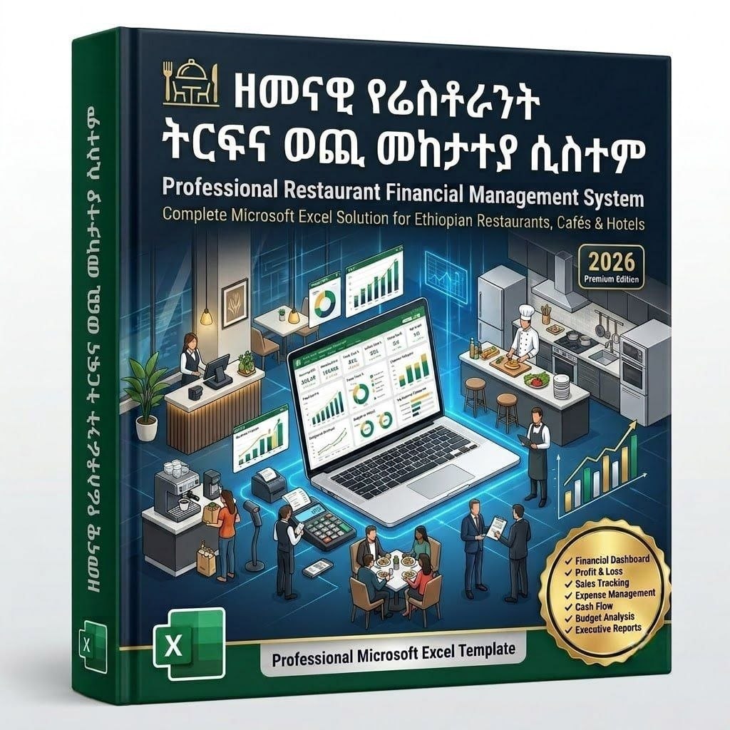 Bright Ideas Facebook ad: የሬስቶራንትዎን ሽያጭ፣ ወጪ፣ ትርፍ እና Cash Flow በአንድ Excel ሲስተም በቀላሉ…