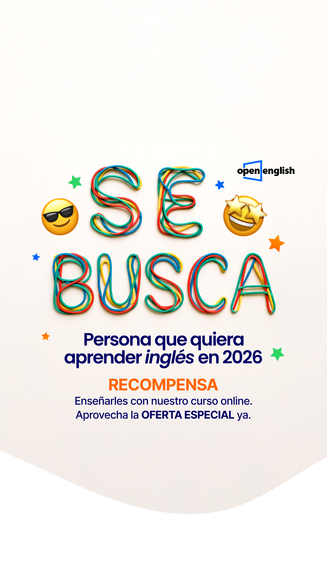 Open English Facebook ad