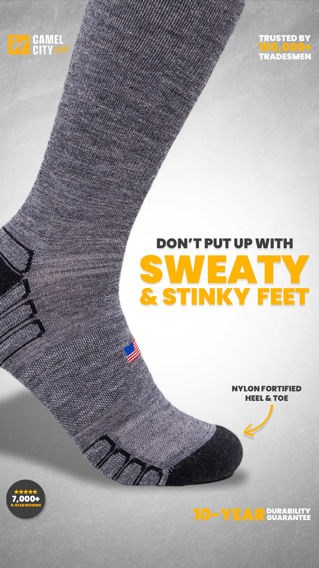Camel City Mill Work Socks Facebook ad