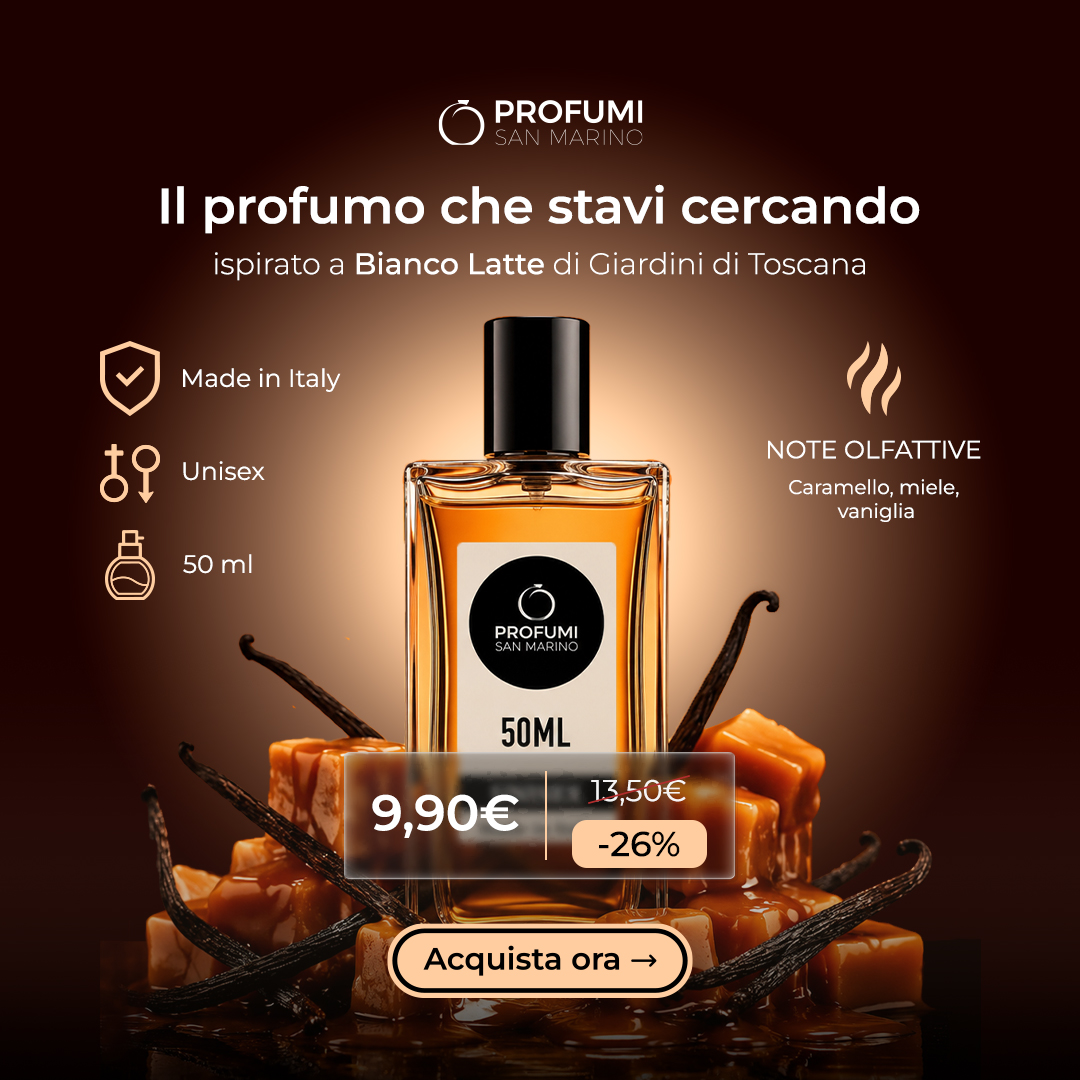 Profumi San Marino Facebook ad: Equivalente Bianco Latte