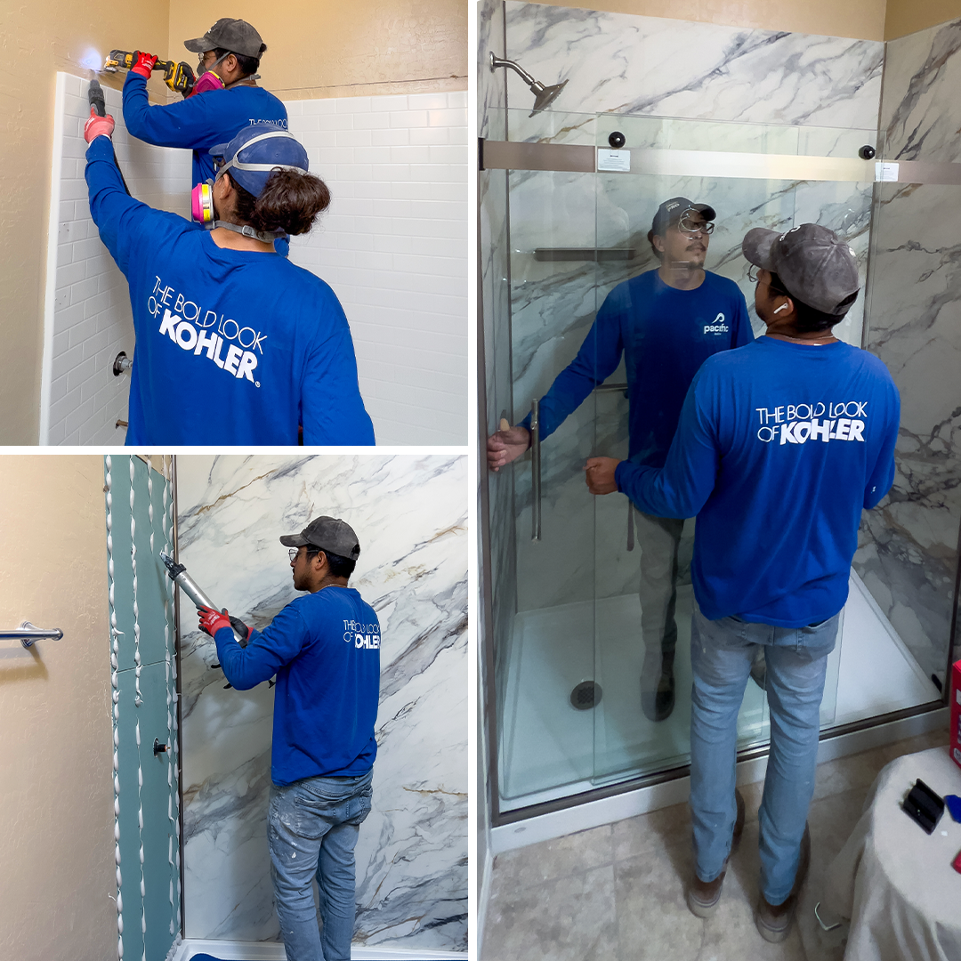 Custom Walk-In Showers Facebook ad