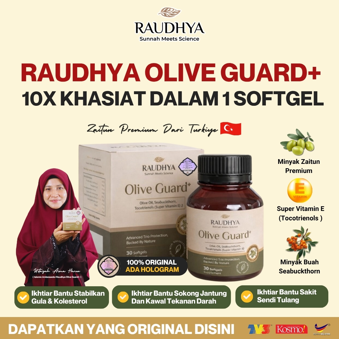 Asma Harun Wellness Raudhya Olive Guard Facebook ad: Dapatkan Olive Guard+ Original Hologram Disini >>