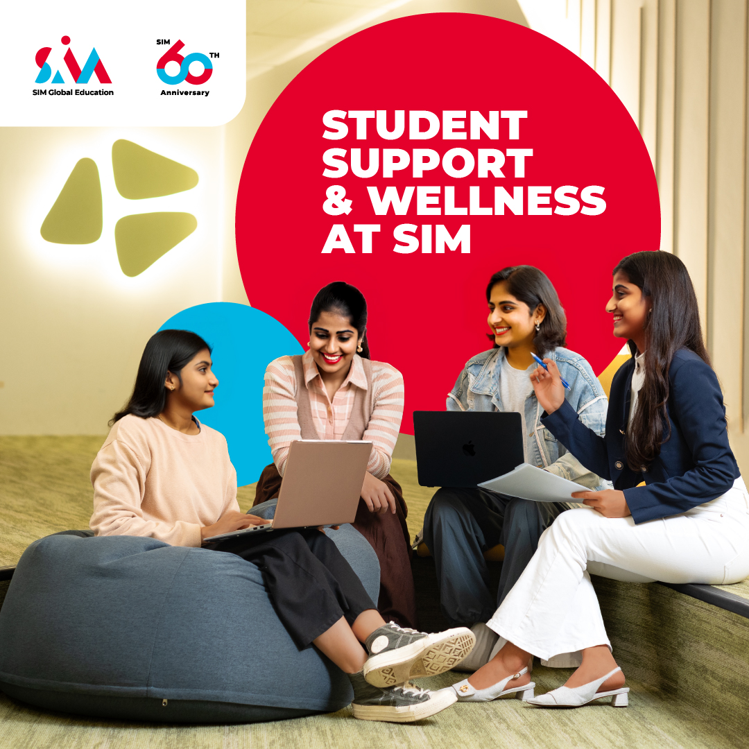SIM Global Education, Singapore Institute of Management Facebook ad: At SIM, we believe that well-being is the…