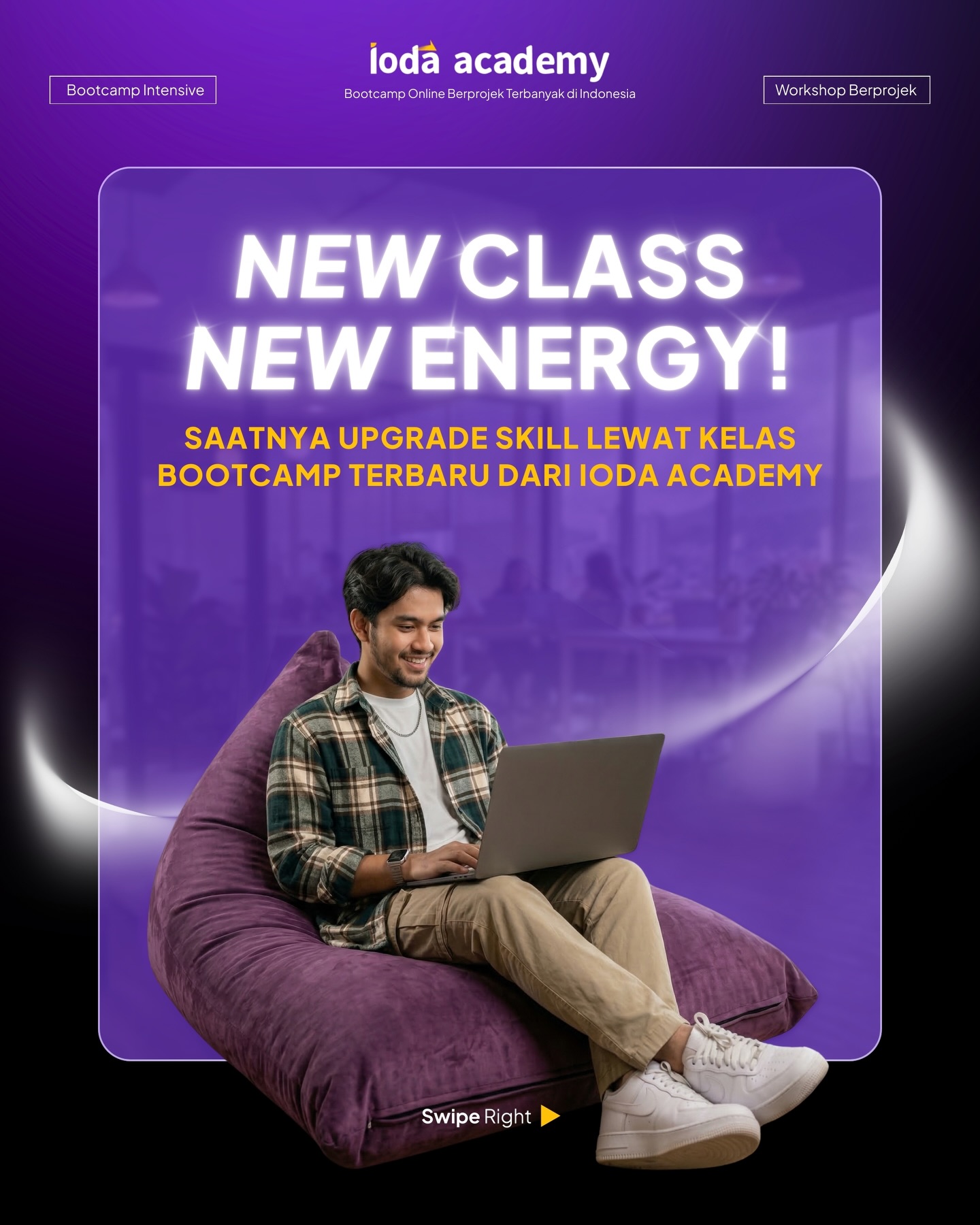 IODA Academy Facebook ad: New Class New Energy.