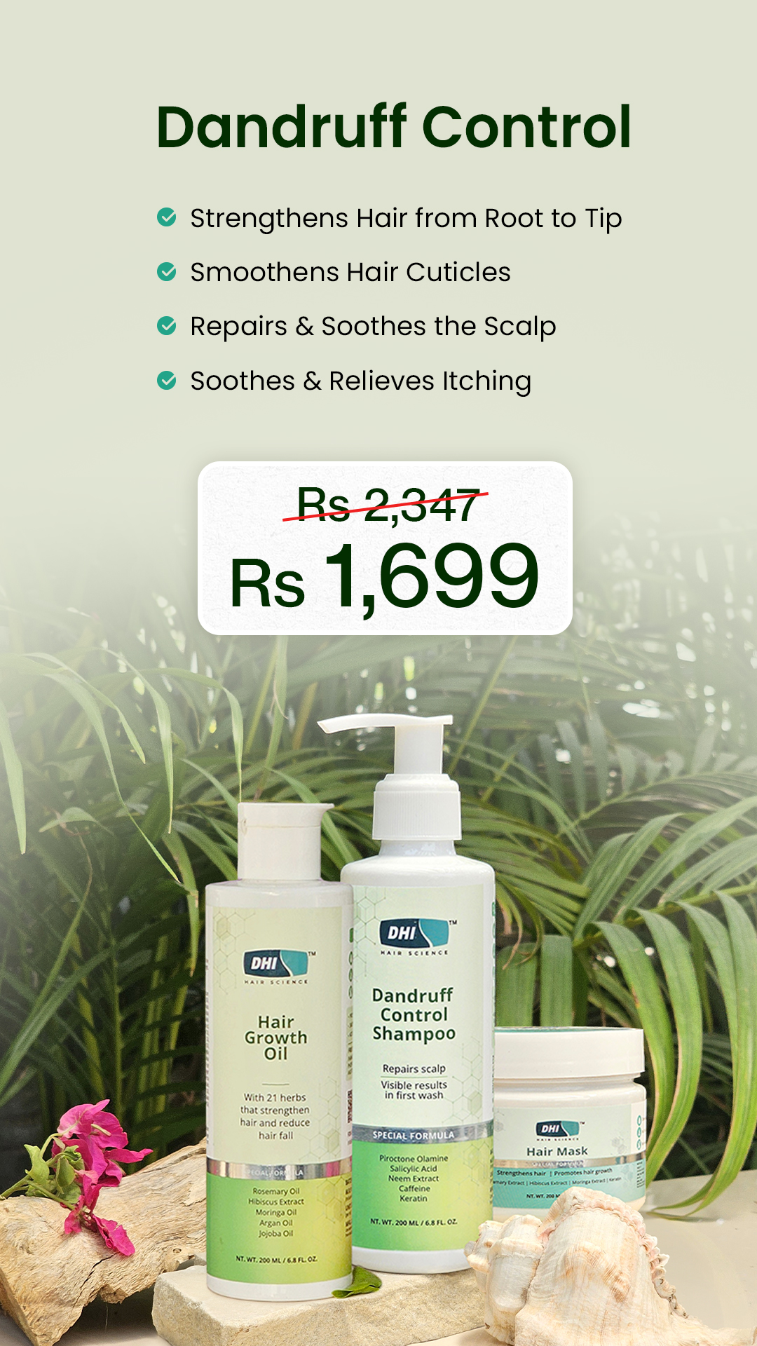 DHI Hair Care Products Facebook ad