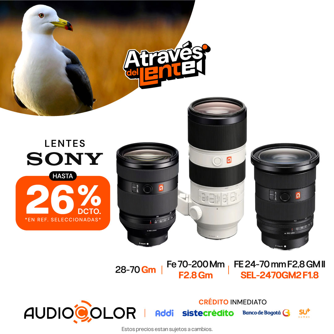 AUDIO COLOR Facebook ad: Lentes Sony en Oferta
