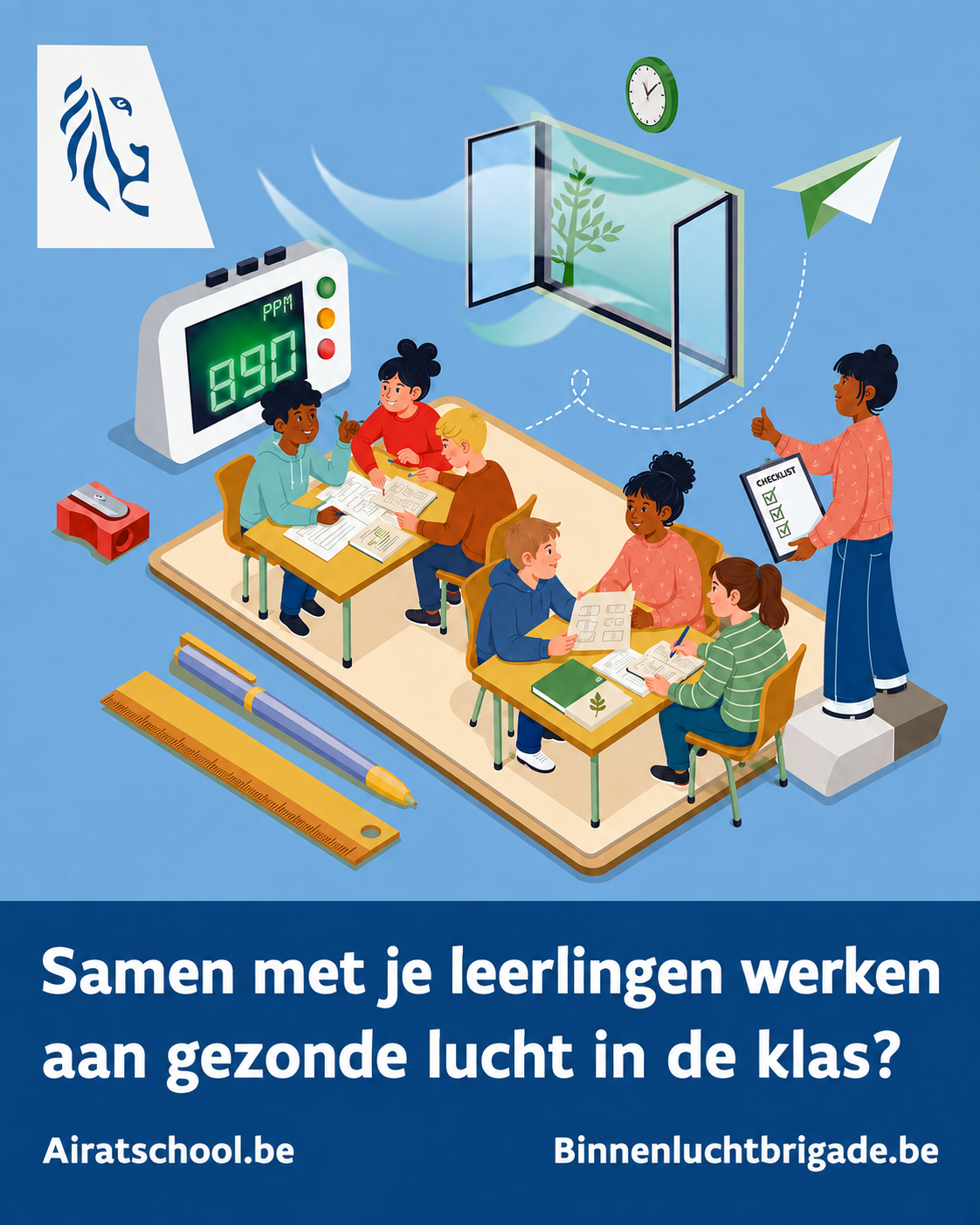 Vlaamse overheid Facebook ad: Klaar voor gebruik in de klas
