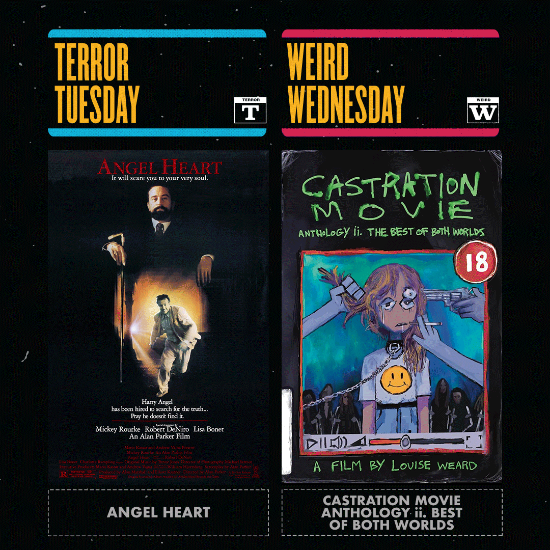 Alamo Drafthouse Cinema Facebook ad: LIVEN UP YOUR WEEKDAYS WITH TERROR TUESDAY + WEIRD WEDNESDAY