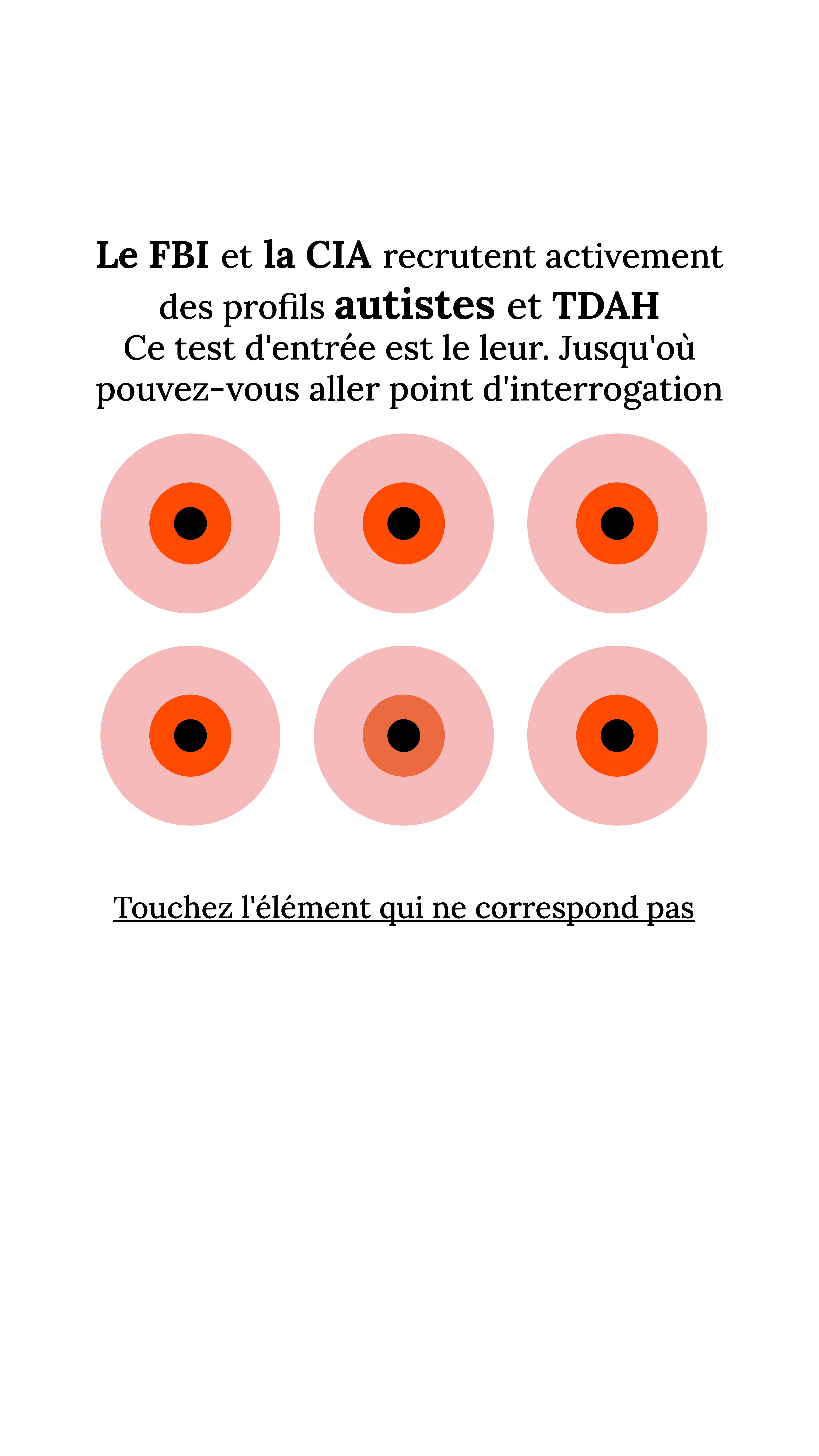 International IQ test Facebook ad
