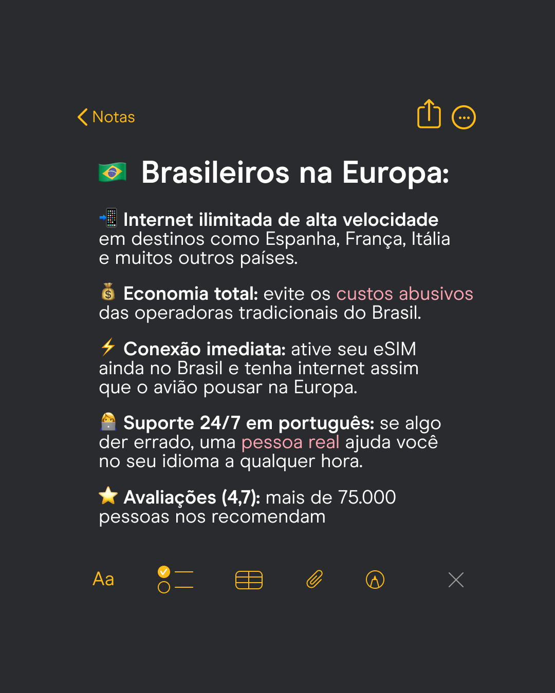 Holafly Portuguese Facebook ad