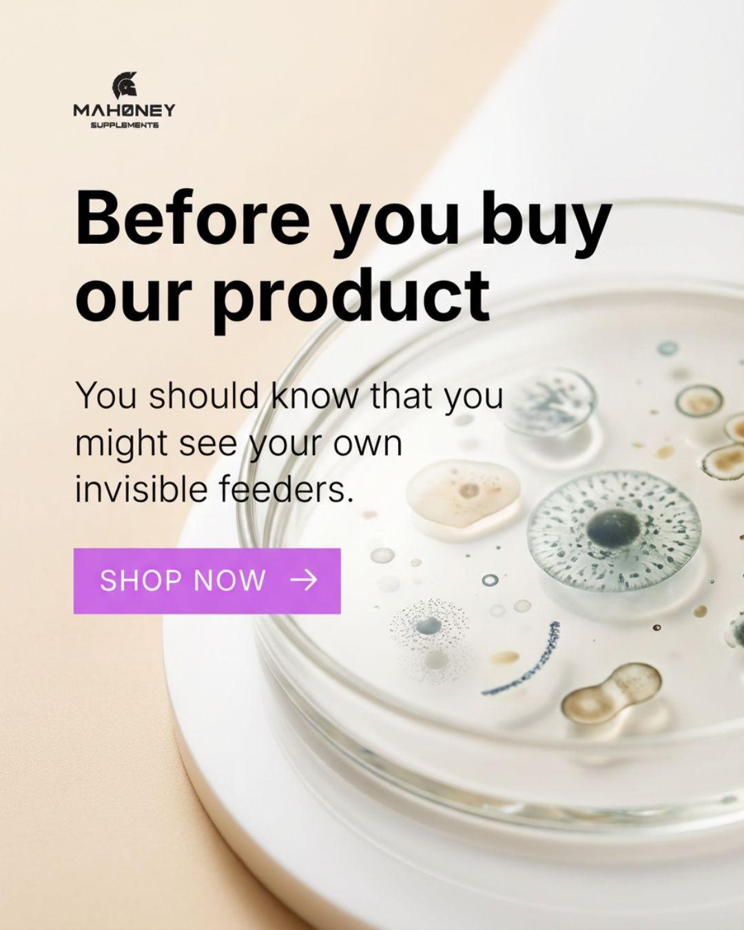 Mahoney Supplements Facebook ad