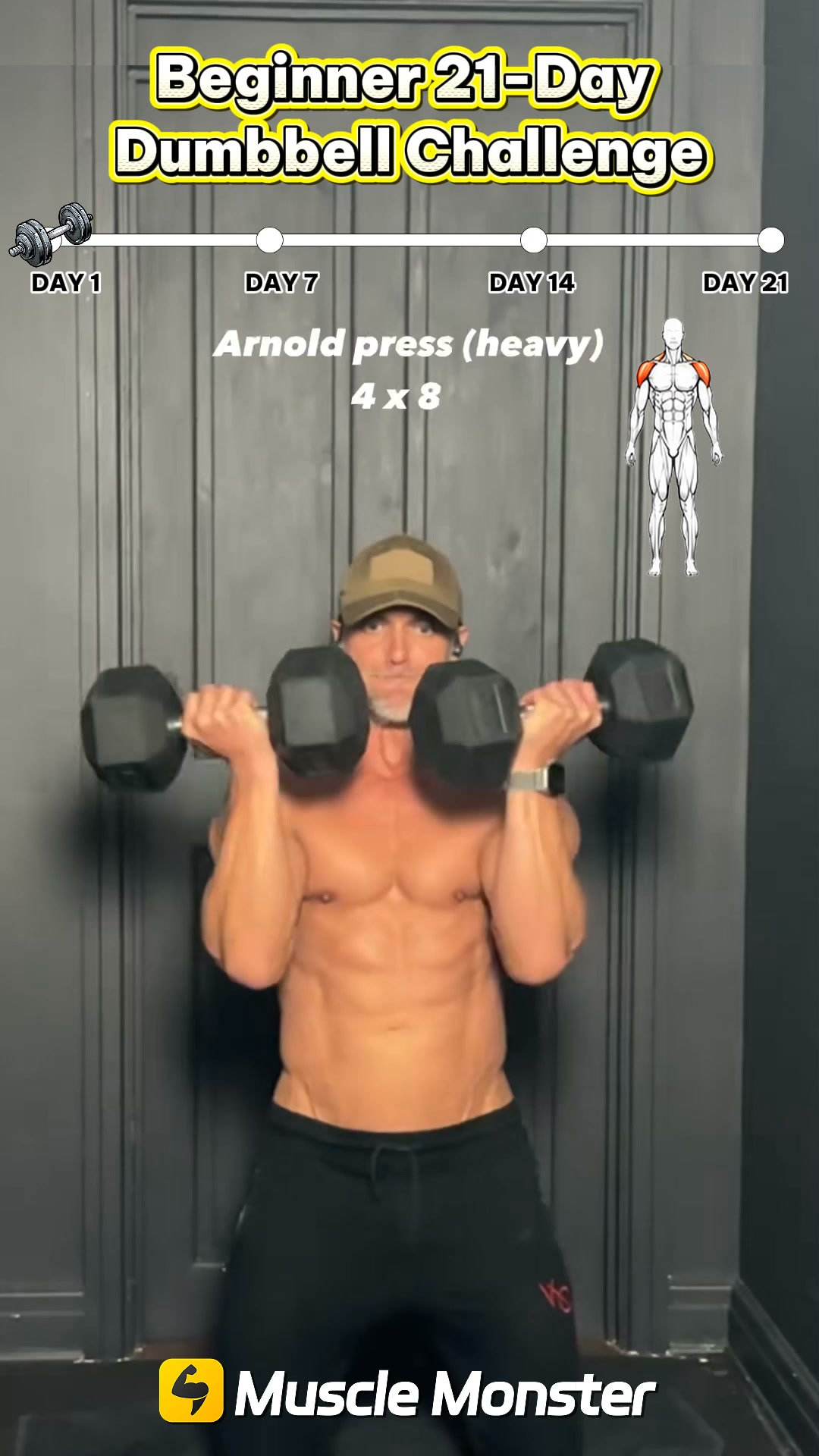 21-Day Muscle Workout Planner Facebook ad: Start Training!