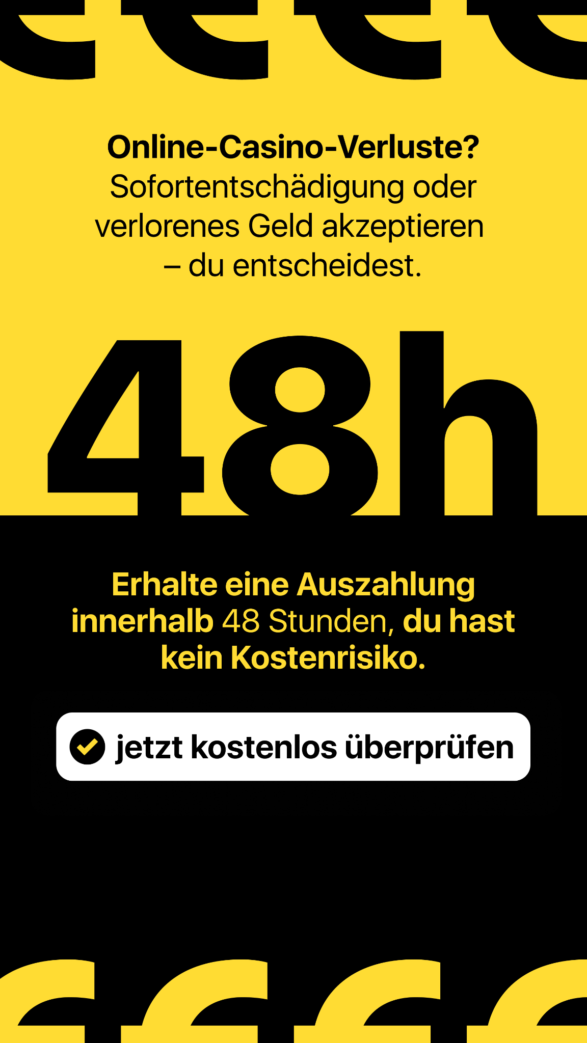 Casinoverluste Facebook ad