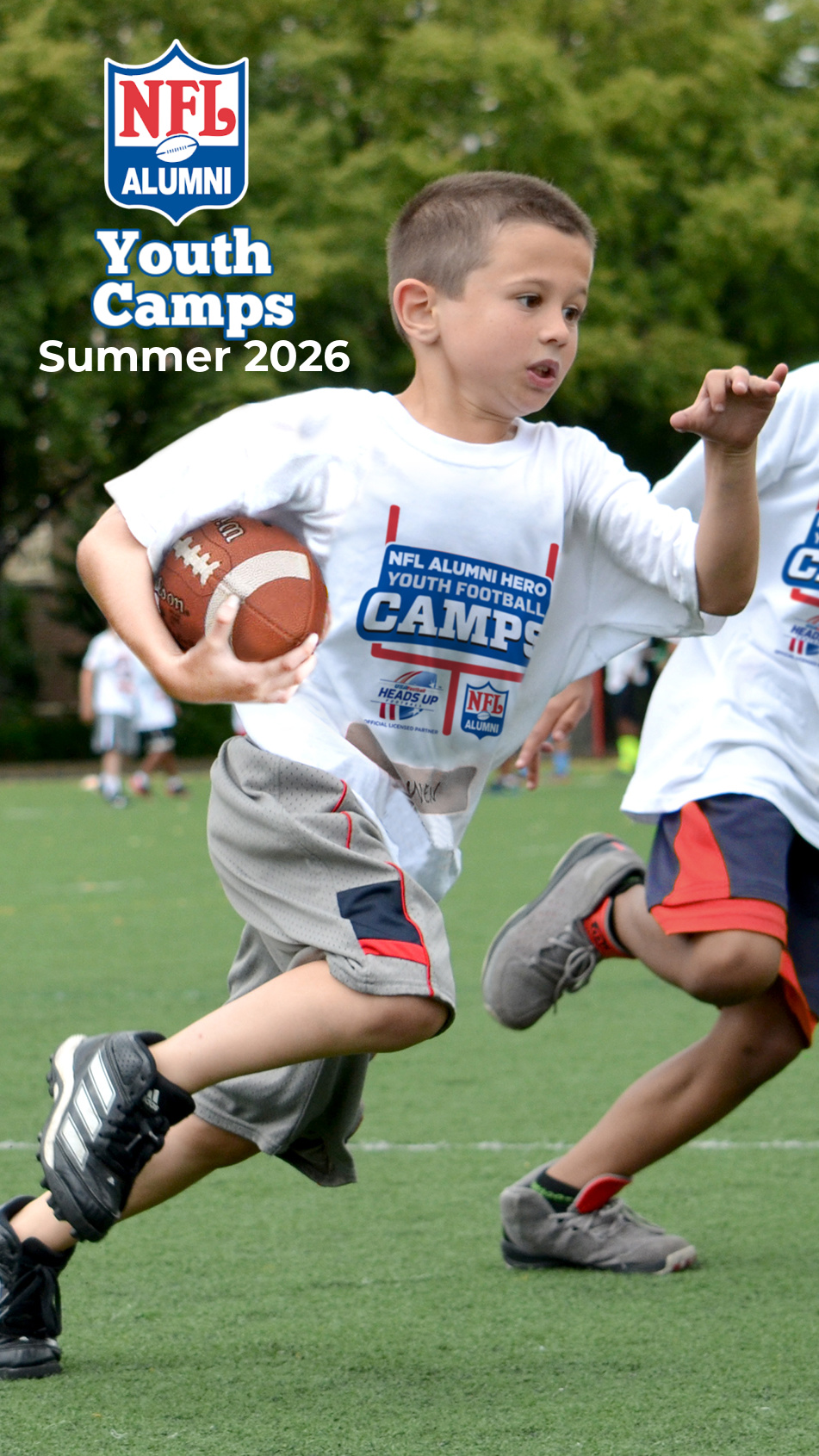 Chicago NFL Alumni Youth Football Camps Facebook ad from Apr 26, 2026