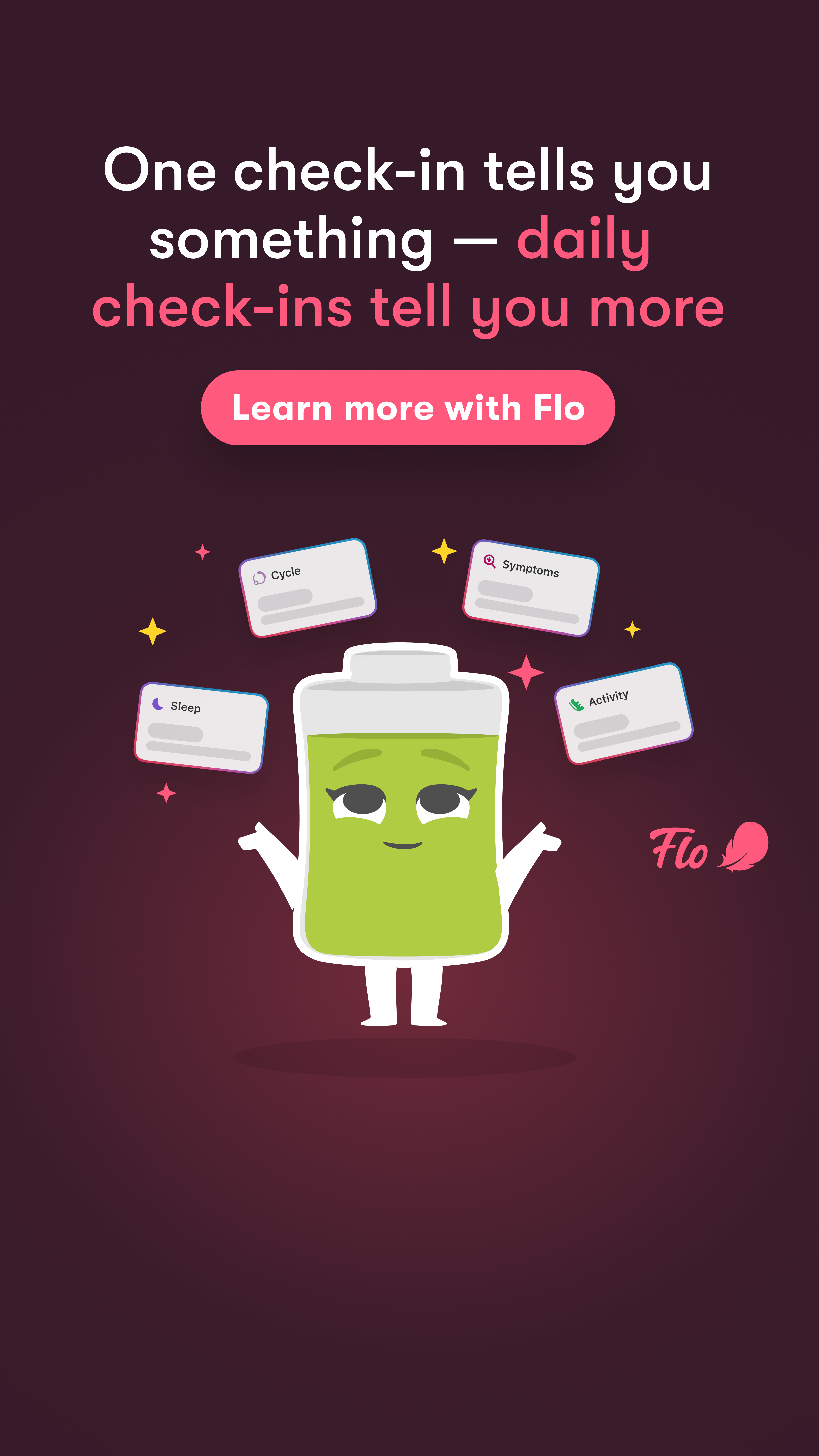 Flo Health App Facebook ad: Start using Flo today!