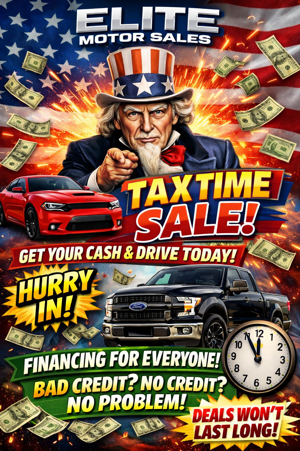 Elite Motor Sales Facebook ad: Chat with us