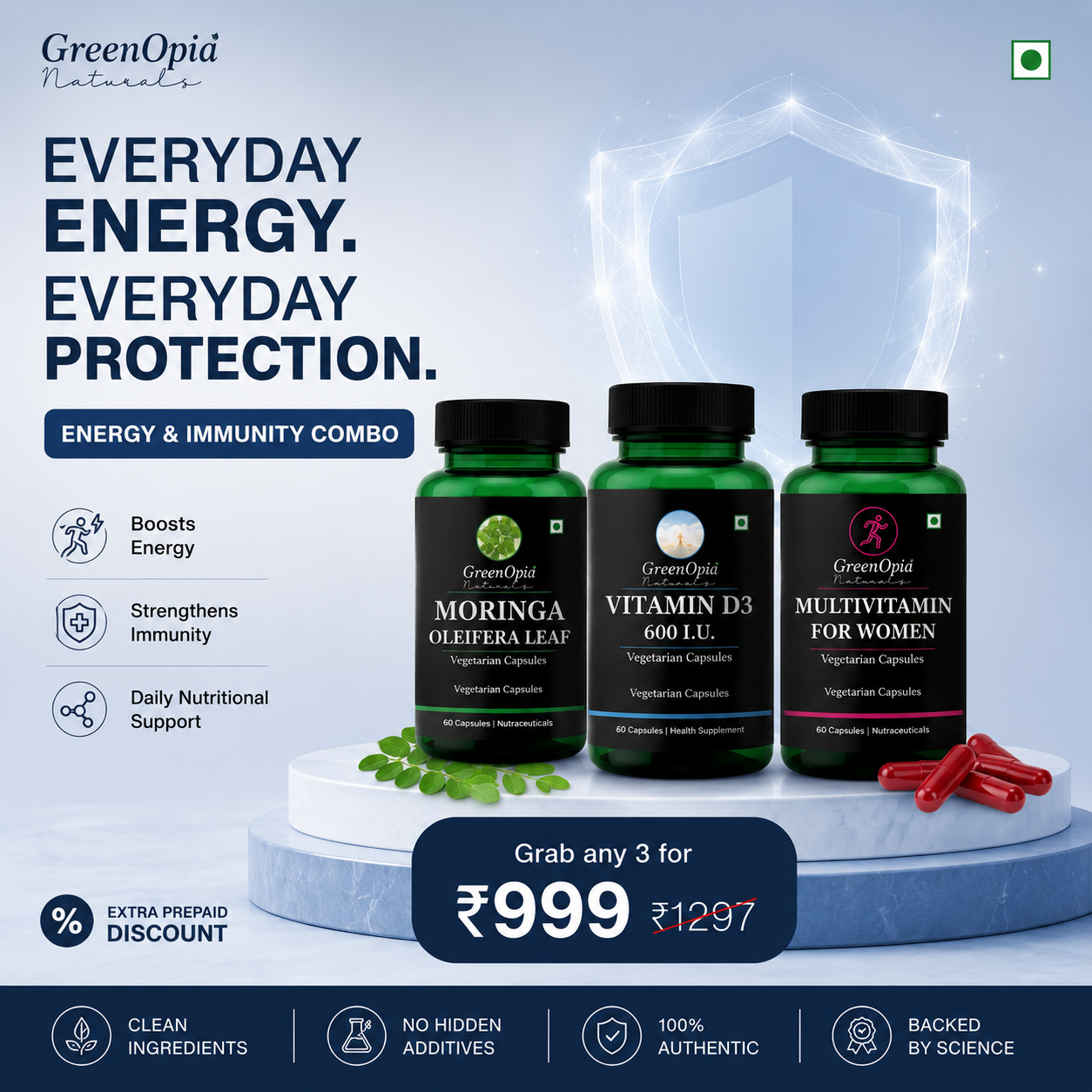 GreenOpia Facebook ad: Energy & Immunity @ ₹999