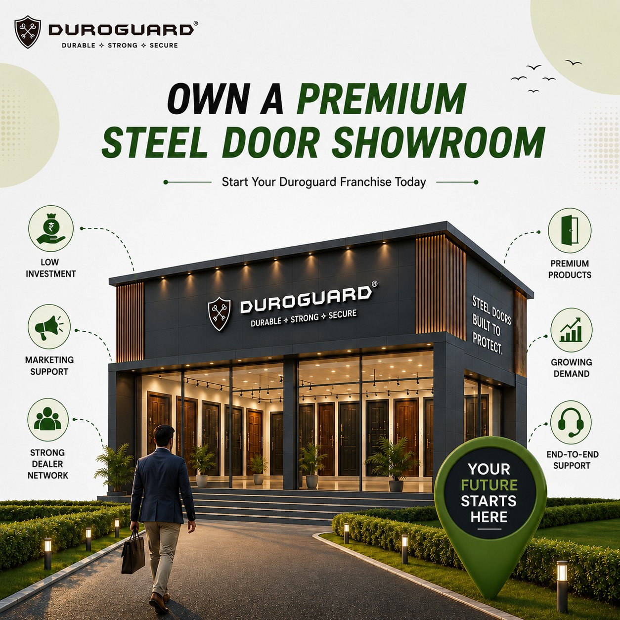 Duroguard Steel Doors Facebook ad: Start Your Business with Duroguard