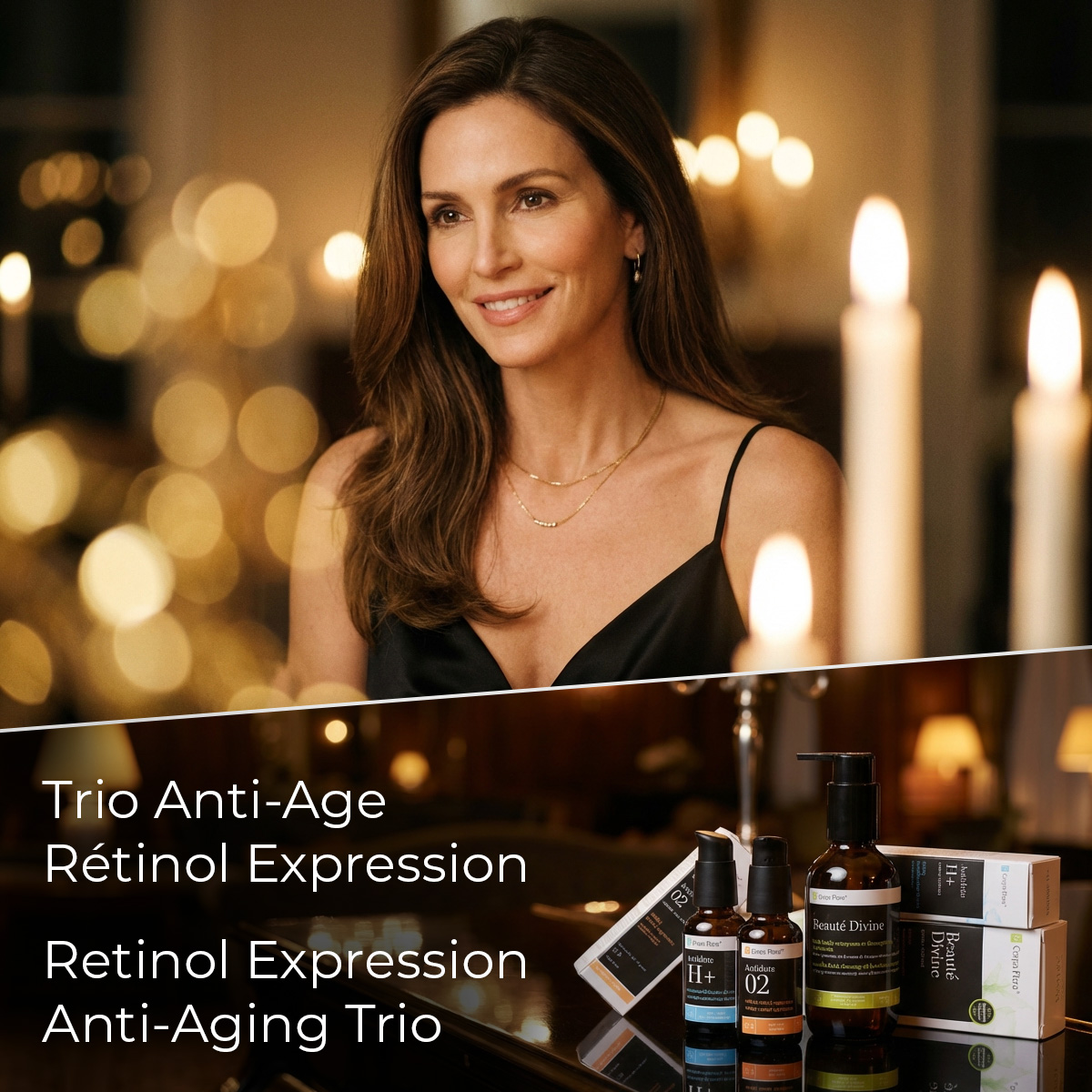 Corpa Flora Facebook ad: Retinol Expression Anti-Aging Trio | Corpa Flora