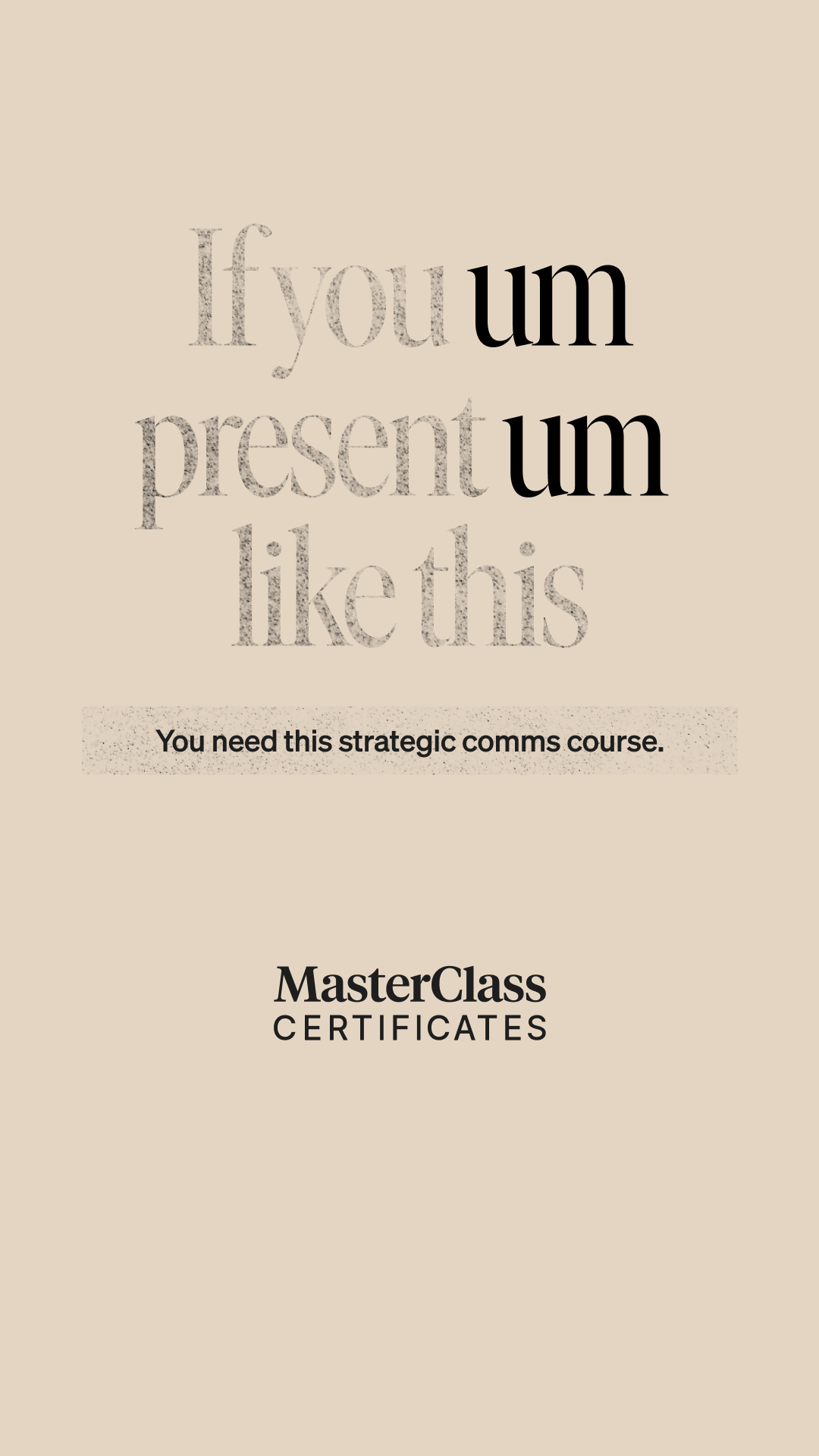 MasterClass Facebook ad