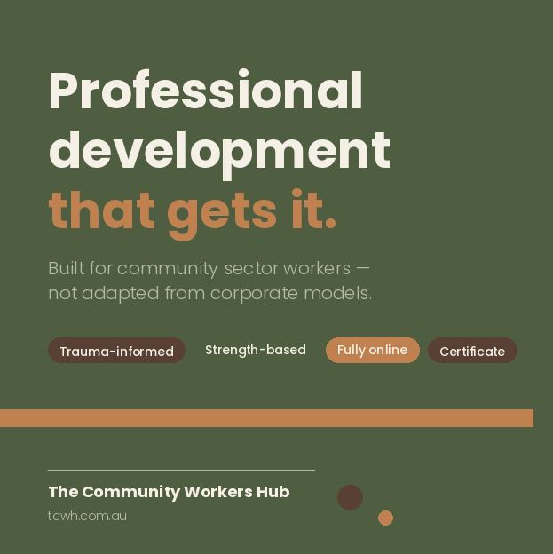 The Community Workers Hub Facebook ad