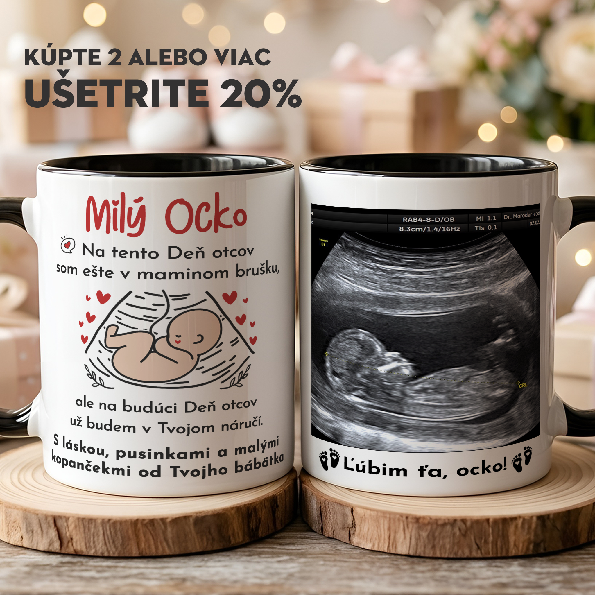 New to Nest - Personalised Gifts Facebook ad: Personalizovaný Hrnček pre Budúceho Otecka s Ultrazvukom |…