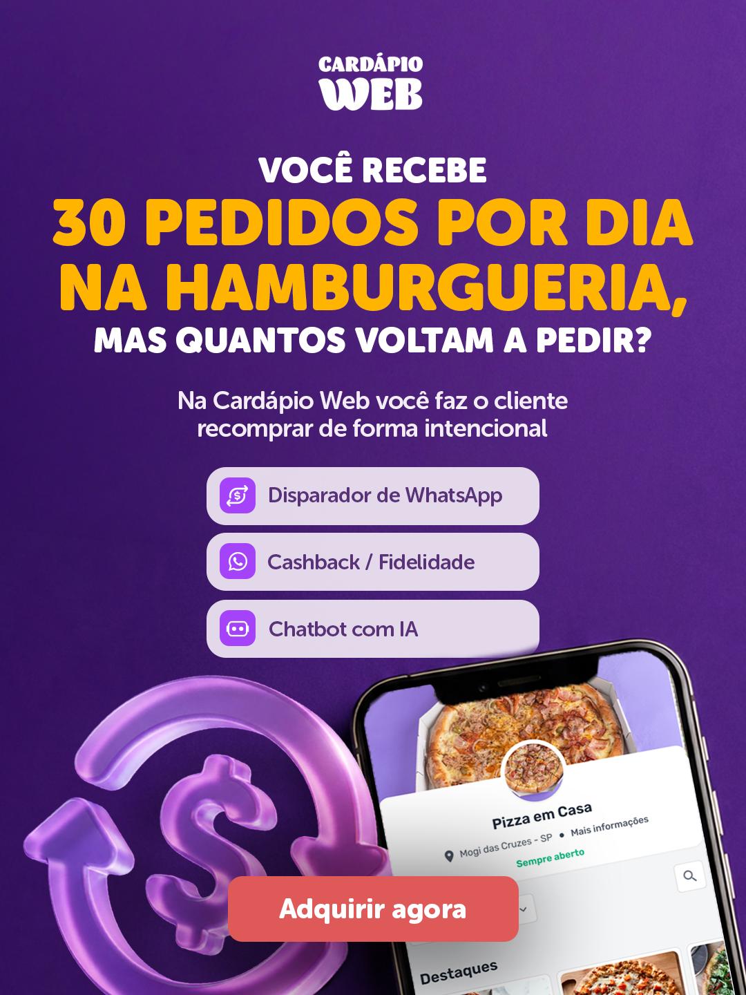 Cardápio Web Facebook ad