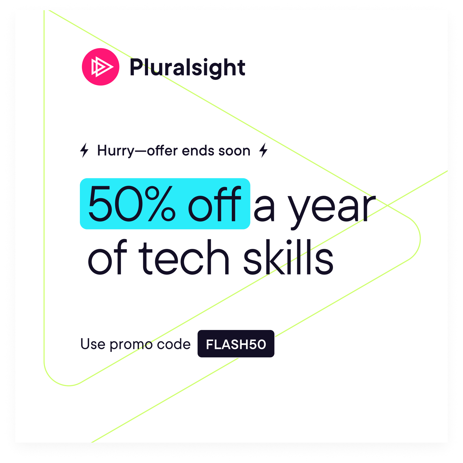 Pluralsight Facebook ad