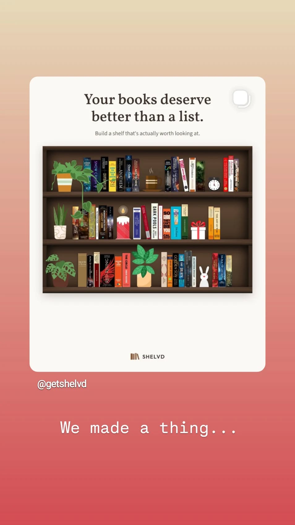 Shelvd Facebook ad: shelvd - Your Reading Progress Tracker