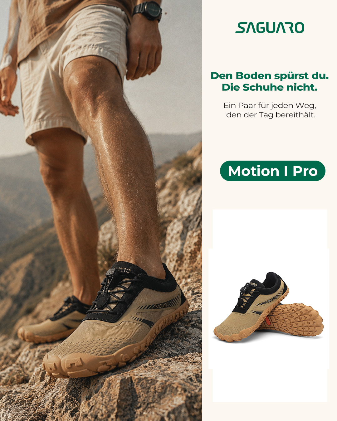 Saguaro De Facebook ad: Von Stadt bis Wald. Ein Schuh.
