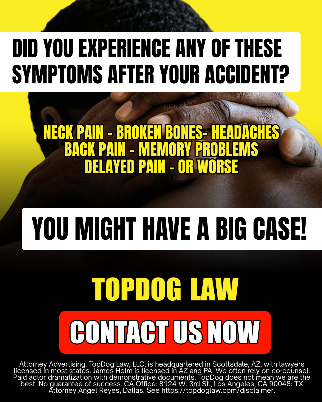 TopDog Law Facebook ad