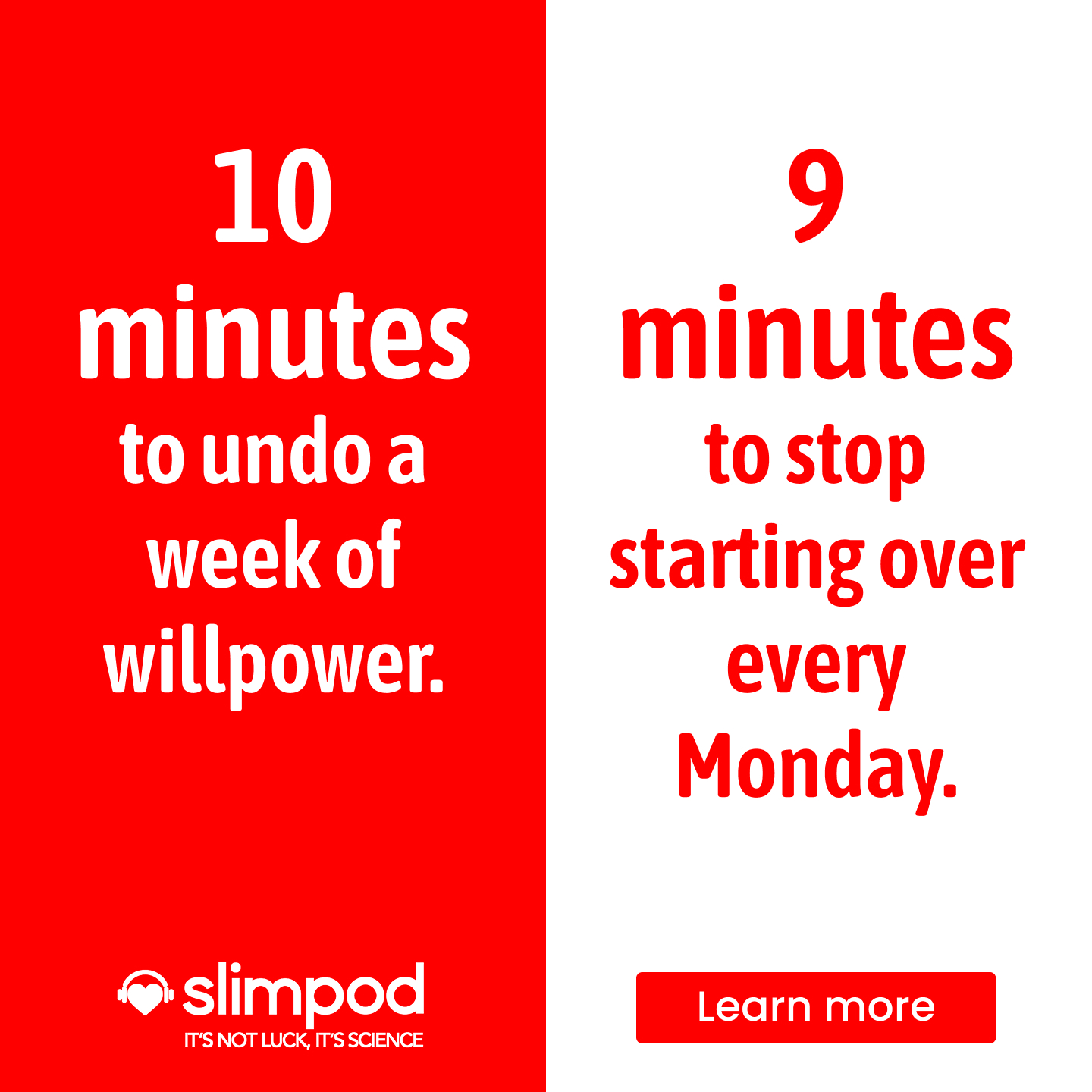 Slimpod weight loss by Thinking Slimmer Facebook ad