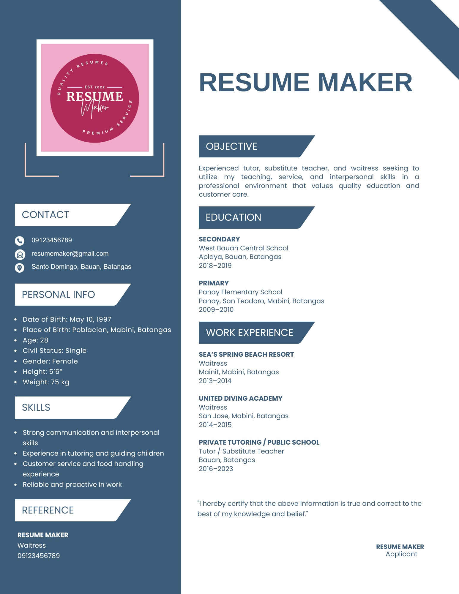 Resume/Cv Coe Assist Facebook ad: GUMAGAWA NG